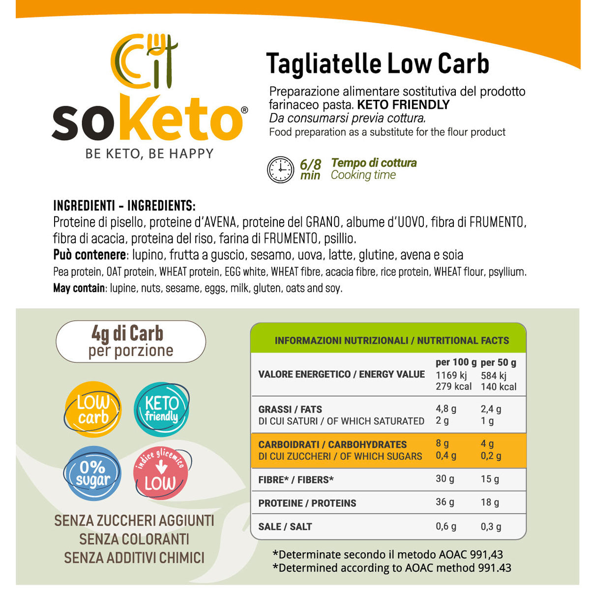 Tagliatelle Cheto Low carb 250gr-3